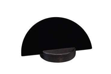 Tischaufsteller  Halbrund - Acryl schwarz 14x9cm