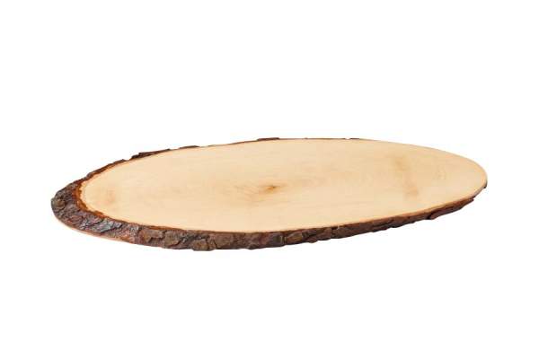 Baumscheibe oval ca. 50 x 18 cm lack. Erle
