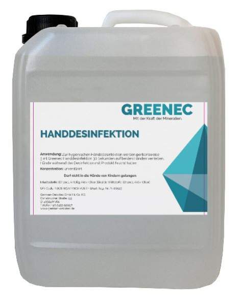 Händedesinfektionsmittel (Greenec) 5 Liter im Kanister